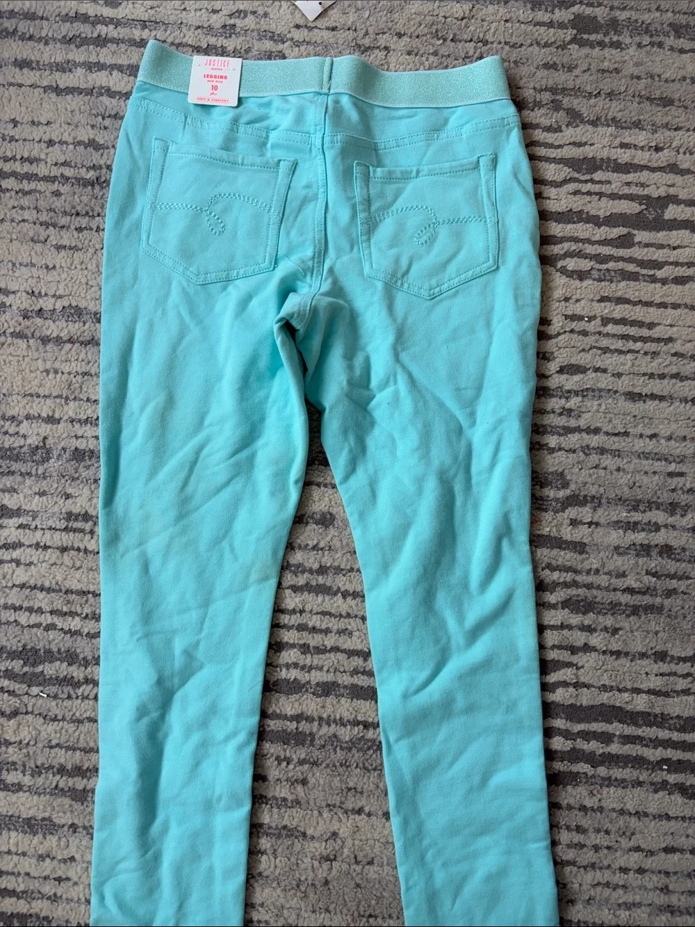 Justice Girls Aqua Stretch Leggings
